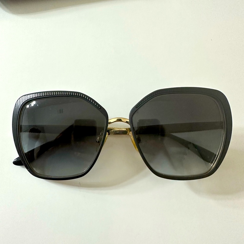 Dolce & Gabbana Matte Black and Gold Sunglasses
